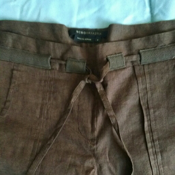 BCBG MAXAZRIA Linen Capri Pants - Picture 6 of 8